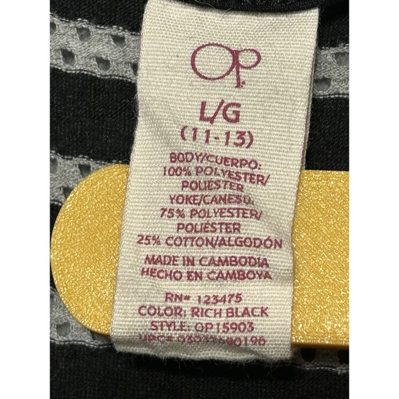 OP Ocean Pacific Tank Top Womens L (11-13) Black Soft Slimming - Picture 6 of 8